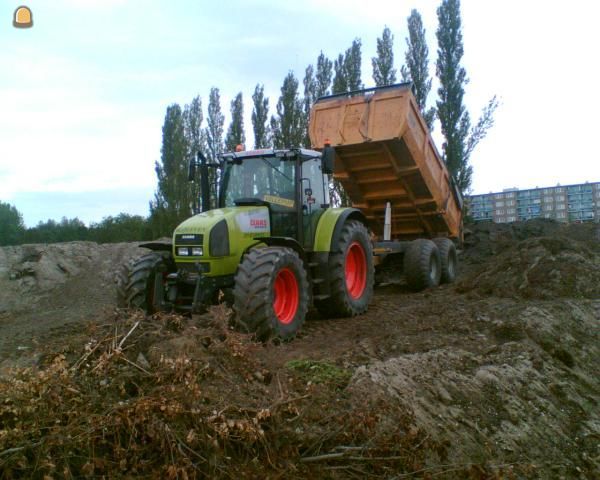 Tractor + kipper Claas 656 + HM